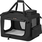 Petshop - Accesorii petshop - Culcusuri si custi - Genti si articole transport - Geanta transport animale de companie, pliabila, din material textil, marime M, 60x42x42cm, negru - Infinity.ro