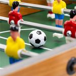 Sport si Outdoor - Alte sporturi - Mese fusball - Masa fotbal copii 6 manere 18 jucatori structura mdf tabela, 69x35x62 cm, set complet, multicolor - Infinity.ro