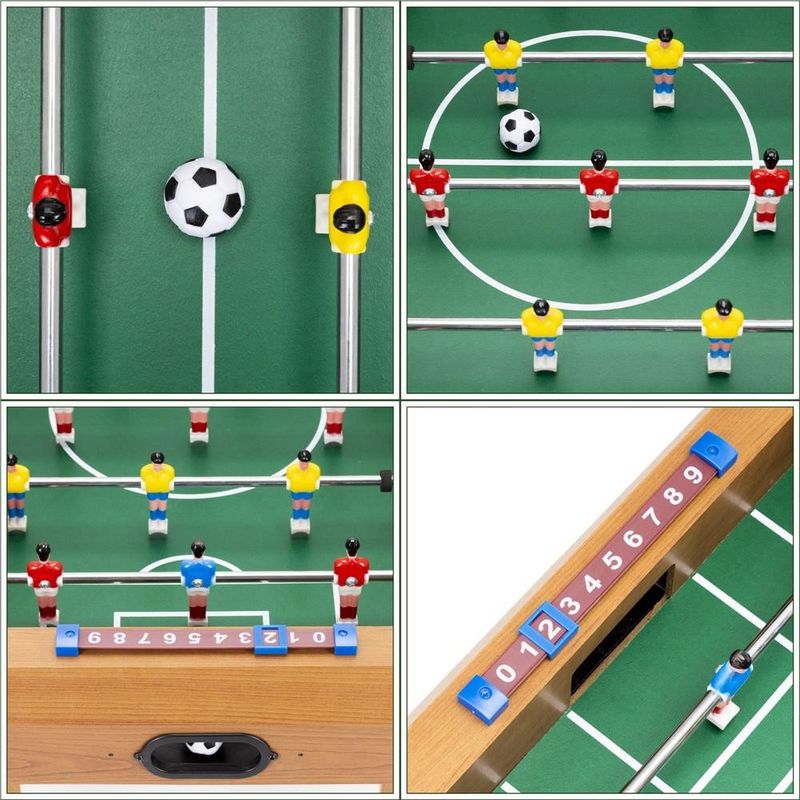 Sport si Outdoor - Alte sporturi - Mese fusball - Masa fotbal copii 6 manere 18 jucatori structura mdf tabela, 69x35x62 cm, set complet, multicolor - Infinity.ro