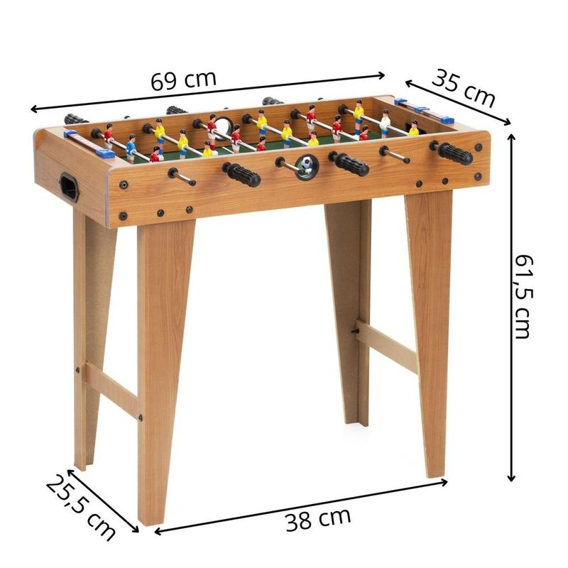 Sport si Outdoor - Alte sporturi - Mese fusball - Masa fotbal copii 6 manere 18 jucatori structura mdf tabela, 69x35x62 cm, set complet, multicolor - Infinity.ro