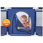 Casa si Gradina - Mobilier - Mobilier copii - Tarcuri copii - Tarc joaca XXL copii si bebe cu cos baschet, 2 porti mingi, intrare fermoar, Oxford 150D, 230x122x62 cm, albastru - Infinity.ro