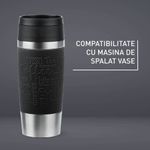 Casa si Gradina - Bucatarie si vesela - Accesorii bar - Termosuri si Cani termos - Termos Tefal Travel Mug Classic N2020210, inox, 0.36 L, 100% etans, functie Quick Press, argintiu & negru - Infinity.ro