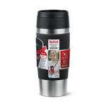 Casa si Gradina - Bucatarie si vesela - Accesorii bar - Termosuri si Cani termos - Termos Tefal Travel Mug Classic N2020210, inox, 0.36 L, 100% etans, functie Quick Press, argintiu & negru - Infinity.ro