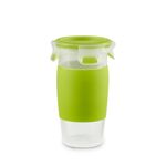 Electronice si Electrocasnice - Electrocasnice bucatarie - Preparare bauturi - Accesorii si consumabile aparate preparare bauturi - Recipient pentru smoothie Tefal MasterSeal To Go N1071510, 450 ml, 100% etans, capac cu clips, verde - Infinity.ro