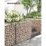 Casa si Gradina - Gradina si terasa - Garduri, panouri si accesorii - Cos gabioane pietre otel galvanizat D4 mm, ochiuri 5x10 cm, montaj fara unelte, 100x80x30 cm, argintiu - Infinity.ro