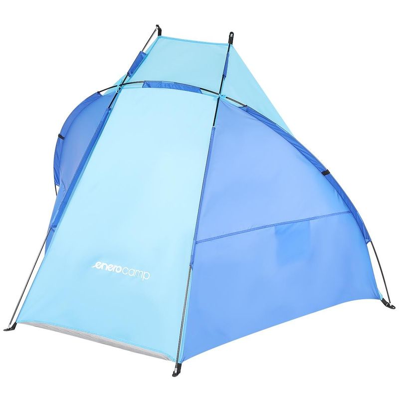Sport si Outdoor - Camping - Corturi camping - Cort plaja pentru 2 persoane, cu protectie UV si podea izolanta, 200x100x105 cm, albastru - Infinity.ro