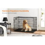 Petshop - Accesorii petshop - Culcusuri si custi - Custi interior si exterior - Cusca animale 2 usi pliabila metal tava detasabila xxl, 122x75x81 cm, transport usor, negru - Infinity.ro