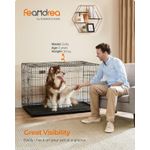 Petshop - Accesorii petshop - Culcusuri si custi - Custi interior si exterior - Cusca animale 2 usi pliabila metal tava detasabila xxl, 122x75x81 cm, transport usor, negru - Infinity.ro