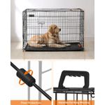 Petshop - Accesorii petshop - Culcusuri si custi - Custi interior si exterior - Cusca animale 2 usi pliabila metal tava detasabila xxl, 122x75x81 cm, transport usor, negru - Infinity.ro