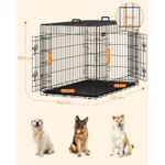 Petshop - Accesorii petshop - Culcusuri si custi - Custi interior si exterior - Cusca animale 2 usi pliabila metal tava detasabila xxl, 122x75x81 cm, transport usor, negru - Infinity.ro