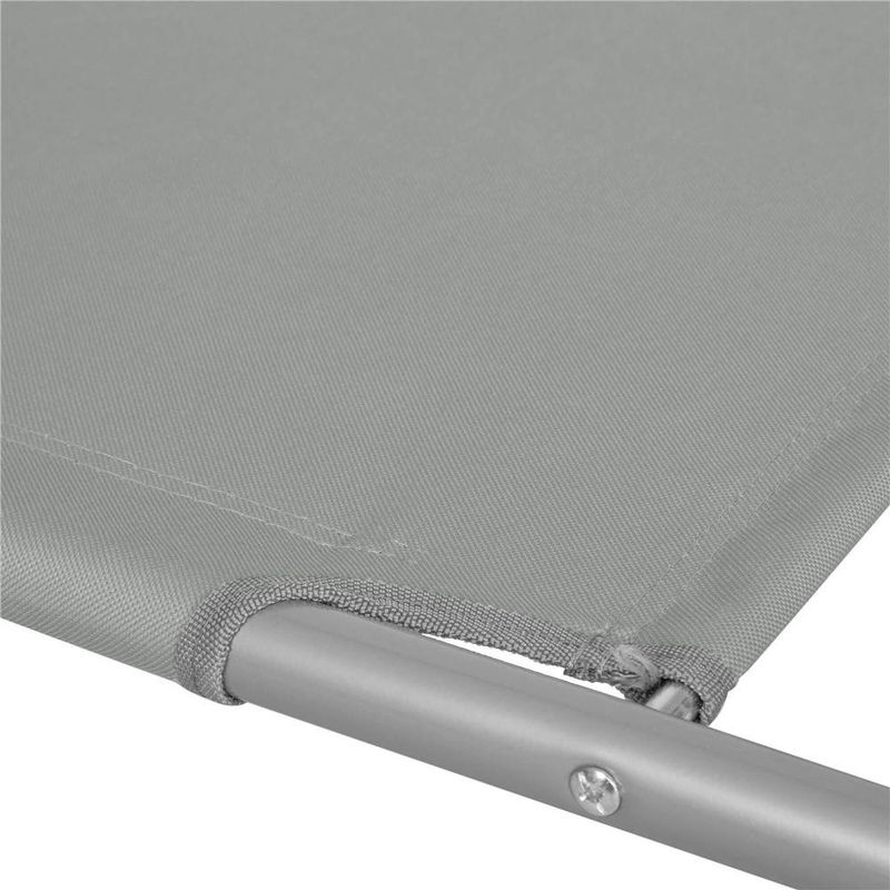 Casa si Gradina - Gradina si terasa - Mobilier exterior - Scaune si sezlonguri gradina - Sezlong pliabil pentru plaja, cu roti, parasolar reglabil si buzunar depozitare, 150x61 cm, 120 kg, gri - Infinity.ro