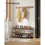Casa si Gradina - Mobilier - Dulapuri si sifoniere - Dulapuri pantofi - Raft extensibil pentru incaltaminte, 3 niveluri, metal, pana la 12 perechi pantofi, reglabil 25x48x(44-82) cm, negru - Infinity.ro
