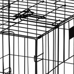 Petshop - Accesorii petshop - Culcusuri si custi - Custi interior si exterior - Cusca pentru animale, 2 usi, Pliabila din metal, L, Negru, 59x50x42 cm - Infinity.ro
