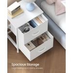 Casa si Gradina - Mobilier - Comode si corpuri - Comode - Comoda mica tip noptiera cu 2 sertare textile, cadru metalic si blat MDF, 40x30x52 cm, alb - Infinity.ro