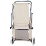 Casa si Gradina - Gradina si terasa - Mobilier exterior - Scaune si sezlonguri gradina - Sezlong pliabil pentru plaja, cu roti, parasolar reglabil si buzunar depozitare, 150x61 cm, 120 kg, bej - Infinity.ro