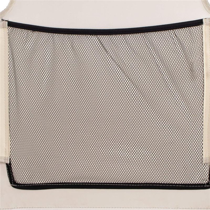 Casa si Gradina - Gradina si terasa - Mobilier exterior - Scaune si sezlonguri gradina - Sezlong pliabil pentru plaja, cu roti, parasolar reglabil si buzunar depozitare, 150x61 cm, 120 kg, bej - Infinity.ro
