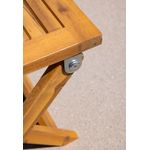 Casa si Gradina - Gradina si terasa - Mobilier exterior - Scaune si sezlonguri gradina - Set 2 sezlonguri pliabile cu masa, perne reversibile de culoare rosu sau gri, lemn de salcam, 180x54x63 cm, maro - Infinity.ro