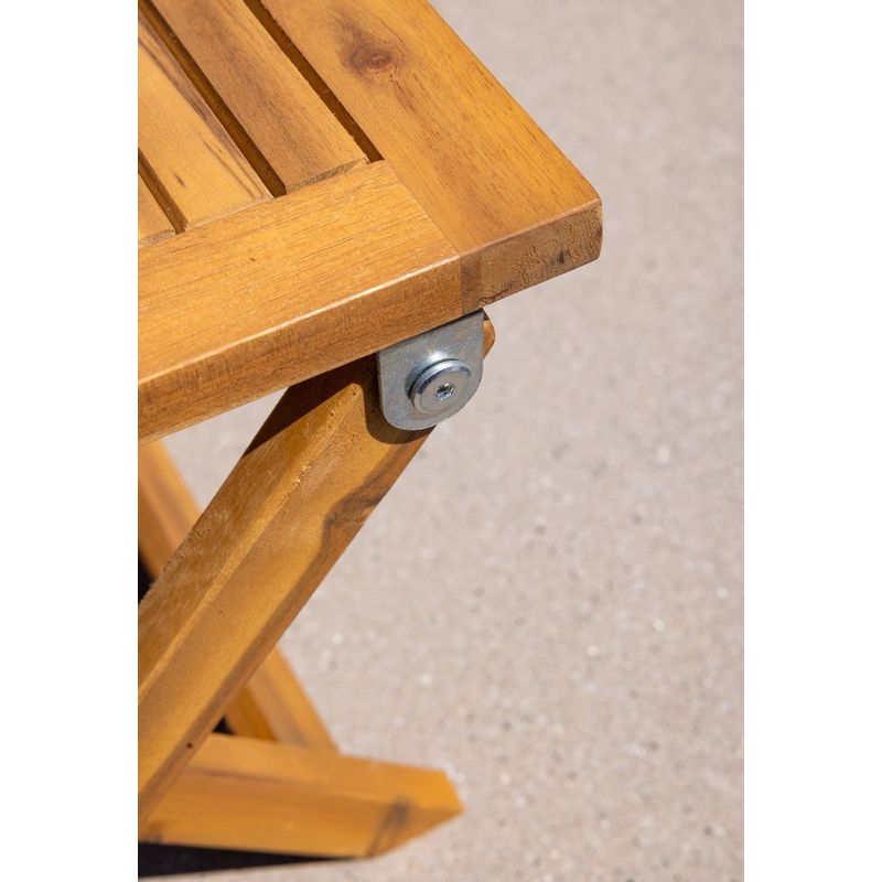 Casa si Gradina - Gradina si terasa - Mobilier exterior - Scaune si sezlonguri gradina - Set 2 sezlonguri pliabile cu masa, perne reversibile de culoare rosu sau gri, lemn de salcam, 180x54x63 cm, maro - Infinity.ro