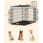 Petshop - Accesorii petshop - Culcusuri si custi - Custi interior si exterior - Cusca pentru animale, 2 usi, perete separator, pliabila din metal, XXL, 122x75x81cm, negru - Infinity.ro