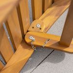 Casa si Gradina - Gradina si terasa - Mobilier exterior - Scaune si sezlonguri gradina - Set 2 sezlonguri pliabile cu masa, perne reversibile de culoare rosu sau gri, lemn de salcam, 180x54x63 cm, maro - Infinity.ro