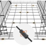Petshop - Accesorii petshop - Culcusuri si custi - Custi interior si exterior - Cusca pentru animale, 2 usi, perete separator, pliabila din metal, XXL, 122x75x81cm, negru - Infinity.ro