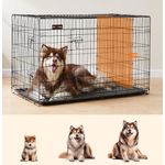 Petshop - Accesorii petshop - Culcusuri si custi - Custi interior si exterior - Cusca pentru animale, 2 usi, perete separator, pliabila din metal, XXL, 122x75x81cm, negru - Infinity.ro