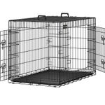 Petshop - Accesorii petshop - Culcusuri si custi - Custi interior si exterior - Cusca pliabila animale XL 2 usi metal, tava detasabila, incuietori duble L, 107x70x78 cm, negru - Infinity.ro