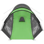 Sport si Outdoor - Camping - Corturi camping - Cort camping 4 persoane cu antreu, impermeabil 3000 mm, 450x210x150 cm, negru si verde - Infinity.ro