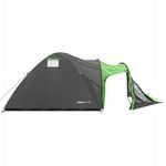 Sport si Outdoor - Camping - Corturi camping - Cort camping 4 persoane cu antreu, impermeabil 3000 mm, 450x210x150 cm, negru si verde - Infinity.ro