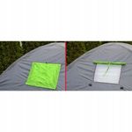 Sport si Outdoor - Camping - Corturi camping - Cort camping 4 persoane cu antreu, impermeabil 3000 mm, 450x210x150 cm, negru si verde - Infinity.ro