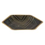 Casa si Gradina - Decoratiuni - Decoratiuni petrecere - Vesela pentru petrecere - Farfurii de carton negre marmorate cu folie aurie 18cm - Infinity.ro