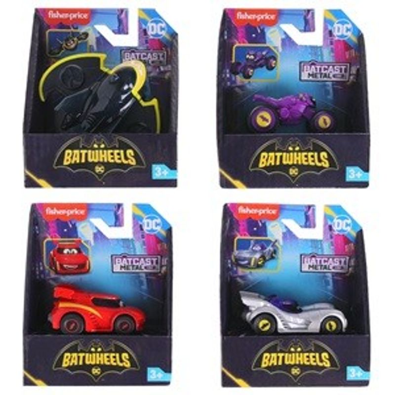 Jucarii, Copii si Bebe - Jucarii si jocuri - Jucarii de rol - Arme de jucarie - Hot Wheels Masinuta Batwheels - Mattel - Infinity.ro