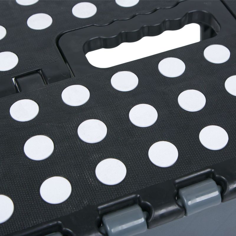 Casa si Gradina - Mobilier - Scaune si fotolii - Tabureti - Taburet Pliabil din Plastic Gri Negru - Portabil - Infinity.ro
