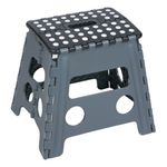 Casa si Gradina - Mobilier - Scaune si fotolii - Tabureti - Taburet Pliabil din Plastic Gri Negru - Portabil - Infinity.ro