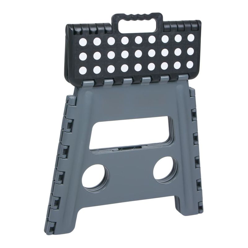 Casa si Gradina - Mobilier - Scaune si fotolii - Tabureti - Taburet Pliabil din Plastic Gri Negru - Portabil - Infinity.ro