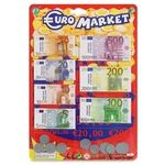 Jucarii, Copii si Bebe - Jucarii si jocuri - Jucarii & jocuri educative - Jocuri si jucarii educative - Set de Joaca cu Bancnote si Monezi de Euro - 71 de piese - Infinity.ro