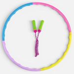 Jucarii, Copii si Bebe - Jucarii si jocuri - Jucarii de rol - Set joaca doctor - Set 2 in 1: Cerc Hula Hoop 65 cm si Coarda de Sarit 220 cm, Multicolor, Plastic - Infinity.ro