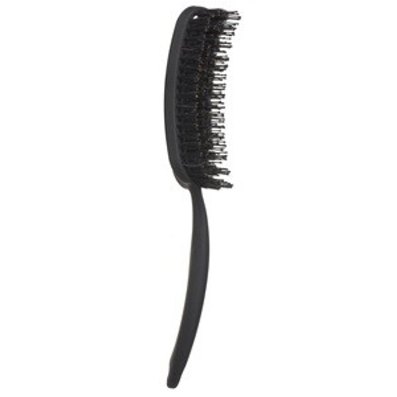 Ingrijire personala si Cosmetice - Ingrijire personala - Ingrijire par - Perii de par si piepteni - Perie de par antistatica, 25 cm, neagra, mat, cu model perforat - Infinity.ro