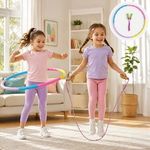 Jucarii, Copii si Bebe - Jucarii si jocuri - Jucarii de rol - Set joaca doctor - Set 2 in 1: Cerc Hula Hoop 65 cm si Coarda de Sarit 220 cm, Multicolor, Plastic - Infinity.ro