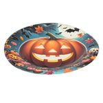 Casa si Gradina - Decoratiuni - Decoratiuni petrecere - Vesela pentru petrecere - Farfurii de Petrecere din Carton cu Model Dovleac, 23 cm, Set 6 buc - Infinity.ro