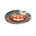 Casa si Gradina - Decoratiuni - Decoratiuni petrecere - Vesela pentru petrecere - Farfurii de Petrecere din Carton cu Model Dovleac, 18 cm, 6 buc - Infinity.ro