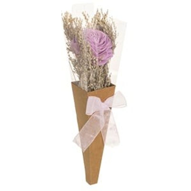 Casa si Gradina - Decoratiuni - Obiecte decorative - Plante artificiale - Buchet Decorativ cu Flori Artificiale Trandafiri Lila - Infinity.ro