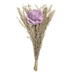 Casa si Gradina - Decoratiuni - Obiecte decorative - Plante artificiale - Buchet Decorativ cu Flori Artificiale Trandafiri Lila - Infinity.ro
