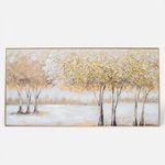 Casa si Gradina - Decoratiuni - Tablouri - Tablou in Ulei cu Model Pomul Vietii, 122x62 cm, Rama Aurie - Infinity.ro