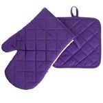 Casa si Gradina - Textile si covoare - Textile bucatarie - Manusi bucatarie - Manusa si servet de bucatarie cu model de Paste, Lavanda, 2 buc - Infinity.ro