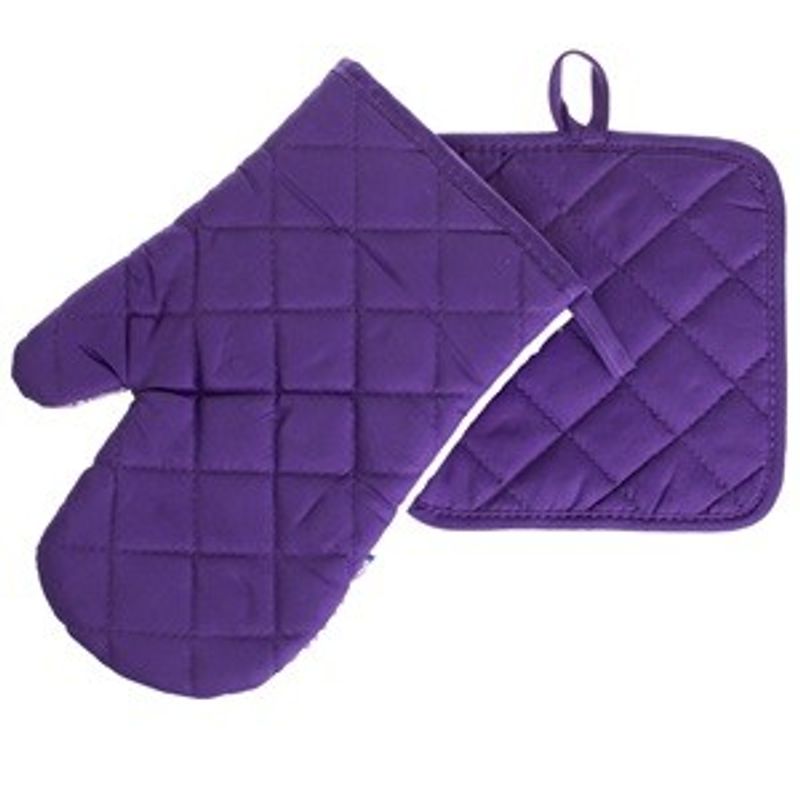 Casa si Gradina - Textile si covoare - Textile bucatarie - Manusi bucatarie - Manusa si servet de bucatarie cu model de Paste, Lavanda, 2 buc - Infinity.ro