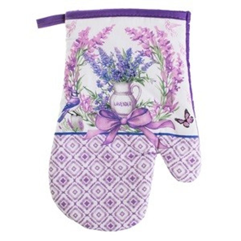 Casa si Gradina - Textile si covoare - Textile bucatarie - Manusi bucatarie - Manusa si servet de bucatarie cu model de Paste, Lavanda, 2 buc - Infinity.ro