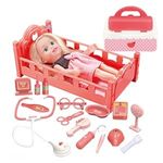 Jucarii, Copii si Bebe - Jucarii si jocuri - Papusi si accesorii - Papusi - Papusa Medic cu Trusa Medicala si Accesorii, 33 cm, Roz - Infinity.ro