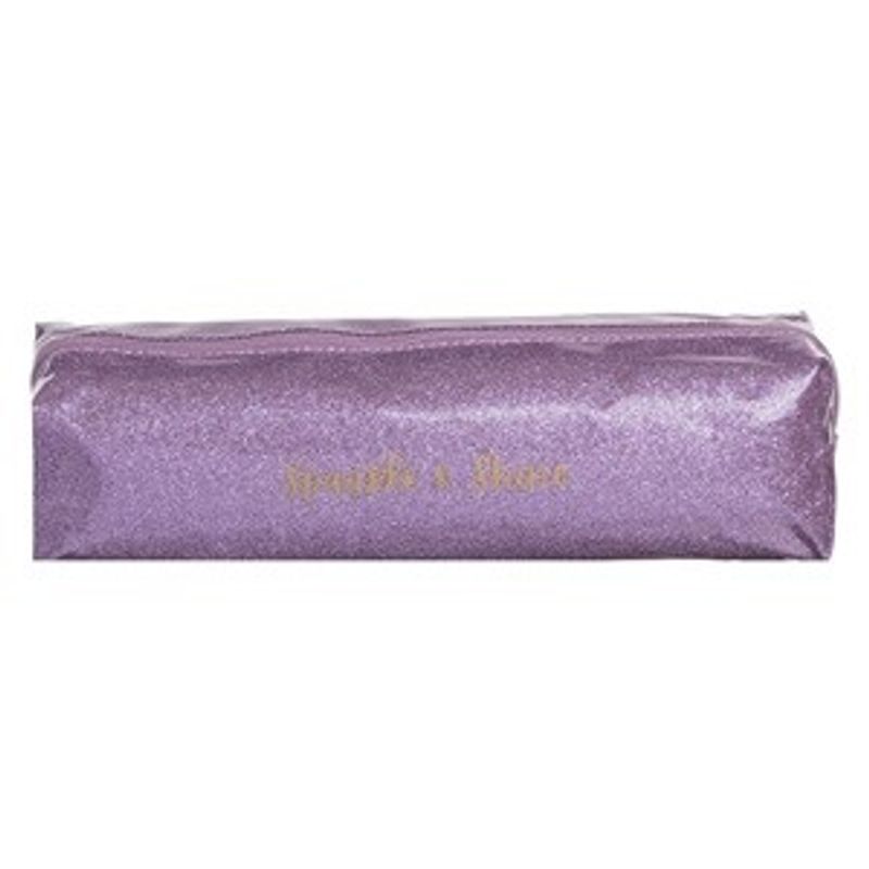 Carti si Birotica - Rechizite - Penare - Penar tip tub cu glitter, mov-lila, 20x6x5 cm - Infinity.ro