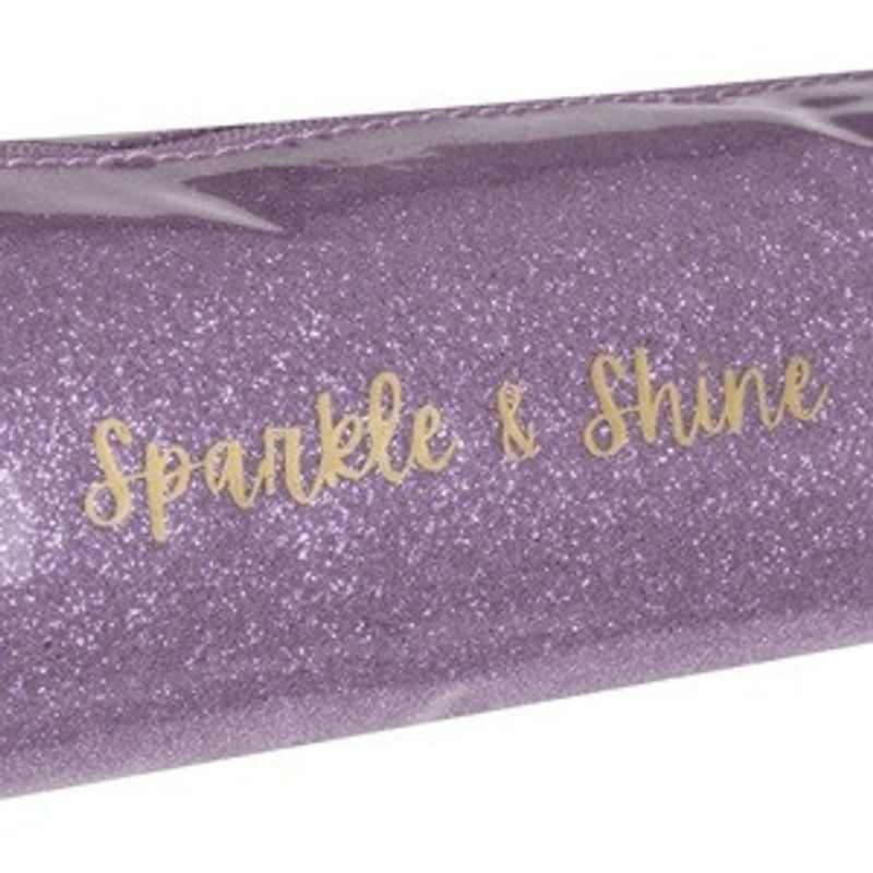 Carti si Birotica - Rechizite - Penare - Penar tip tub cu glitter, mov-lila, 20x6x5 cm - Infinity.ro